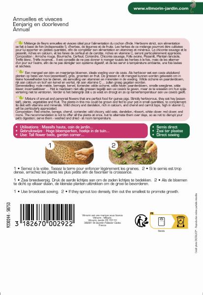 Pour nos animaux - Mélange de fleurs pour Cochons d'Inde - MEDIA_PACKAGING_VERSO